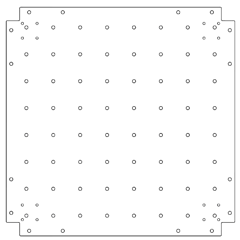 Galvanised steel baseplate 70 x 70 cm