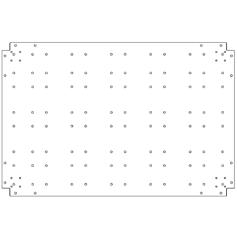 Galvanised steel baseplate 80 x 120 cm