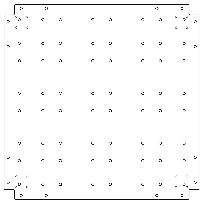 Galvanised steel baseplate 80 x 80 cm