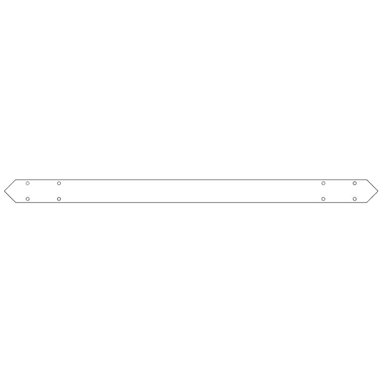 Galvanised steel baseplate connector 120 cm