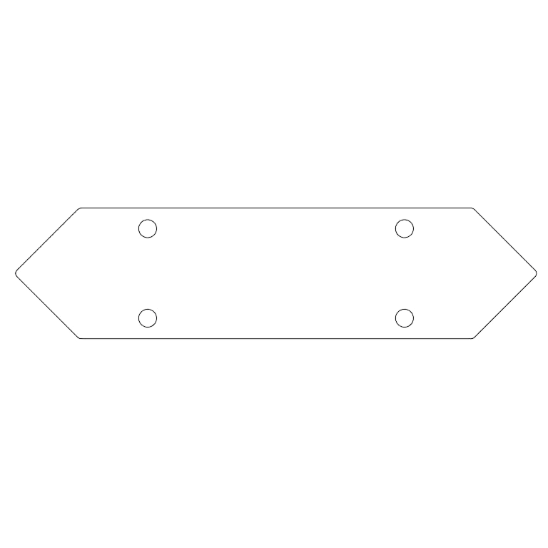 Galvanised steel baseplate connector 30 cm