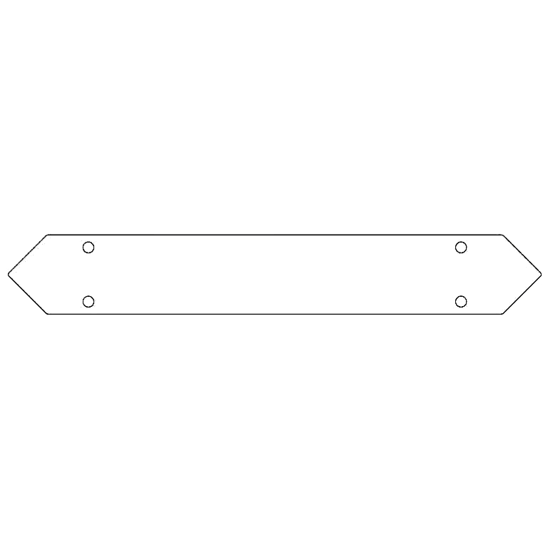 Galvanised steel baseplate connector 50 cm