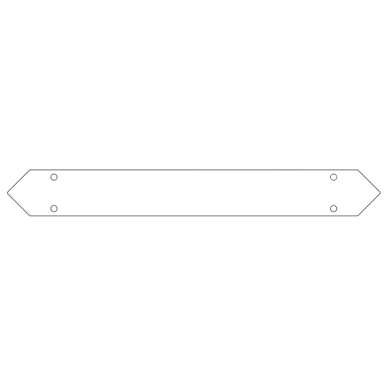 Galvanised steel baseplate connector 60 cm