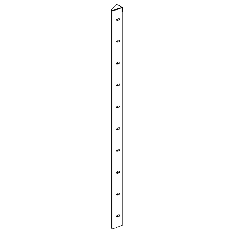 Powder-coated steel corner piece 30° 100 cm