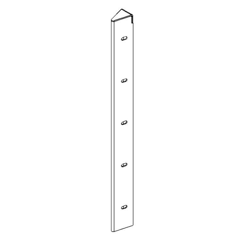 Powder-coated steel corner piece 30° 50 cm