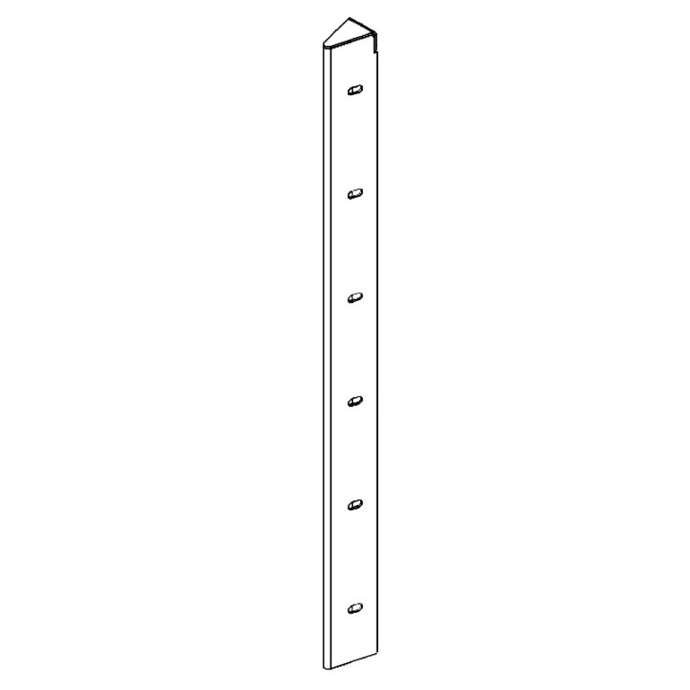 Corten steel corner piece 30° 60 cm