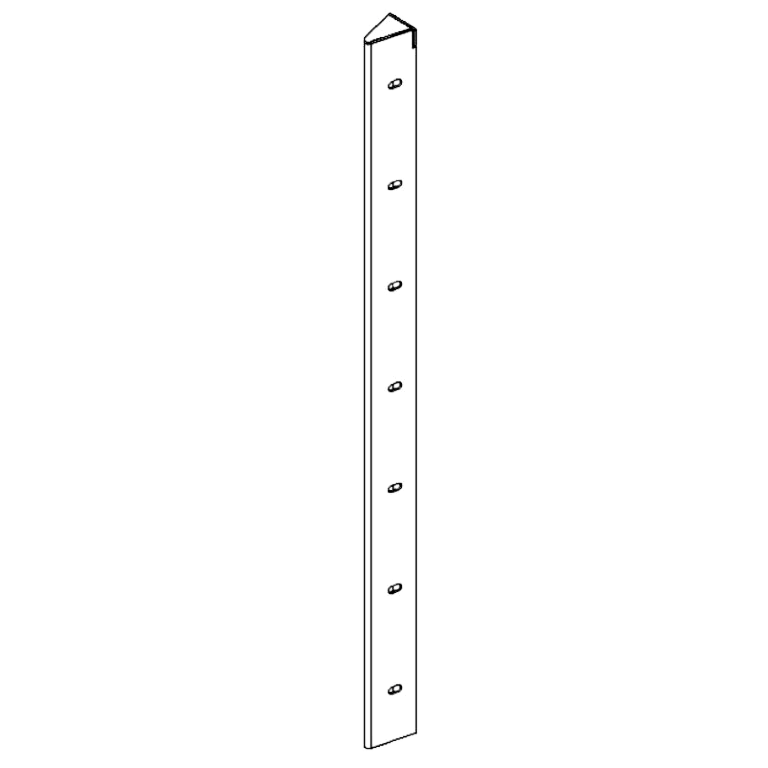 Powder-coated steel corner piece 30° 70 cm