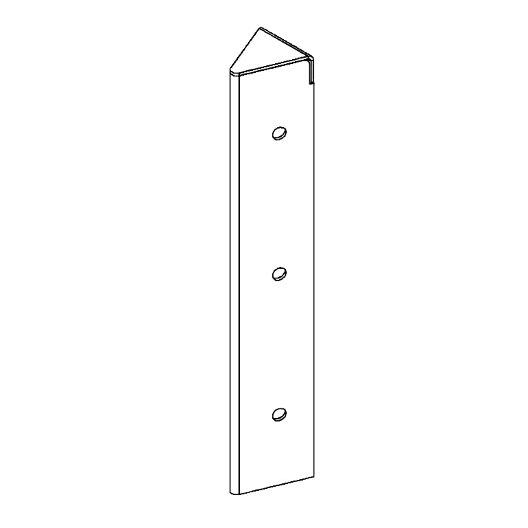 Corten steel corner piece 45° 30 cm