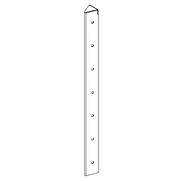 Corten steel corner piece 45° 70 cm