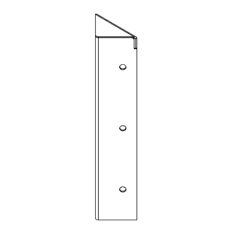 Corten steel corner piece 90° 30 cm
