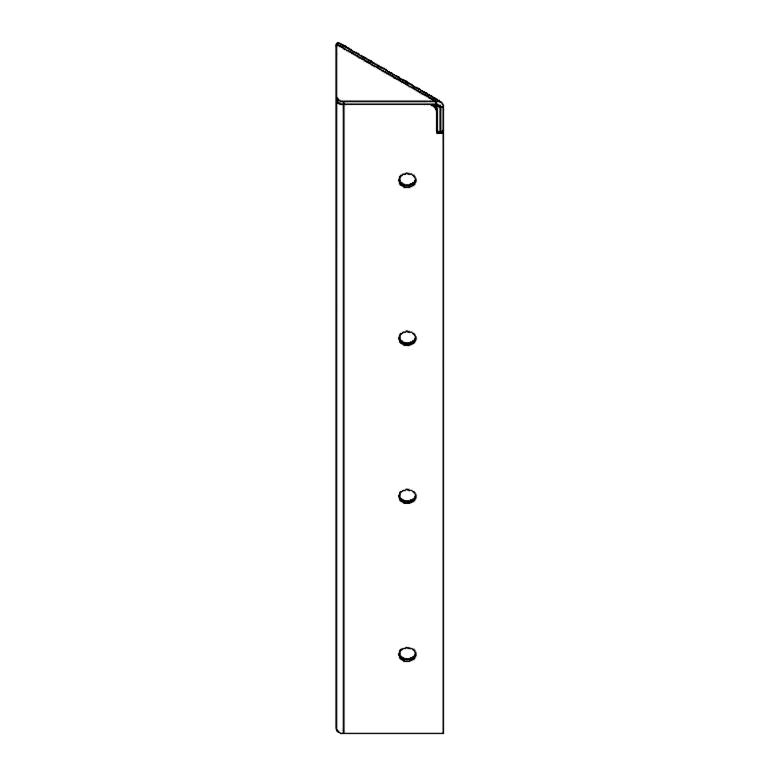 Corten steel corner piece 90° 40 cm