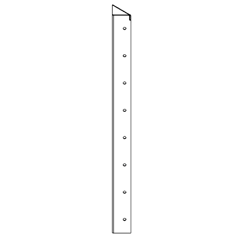 Corten steel corner piece 90° 80 cm