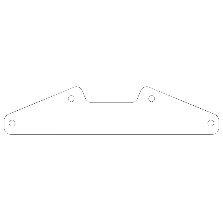 Corten steel coupling plate 135°