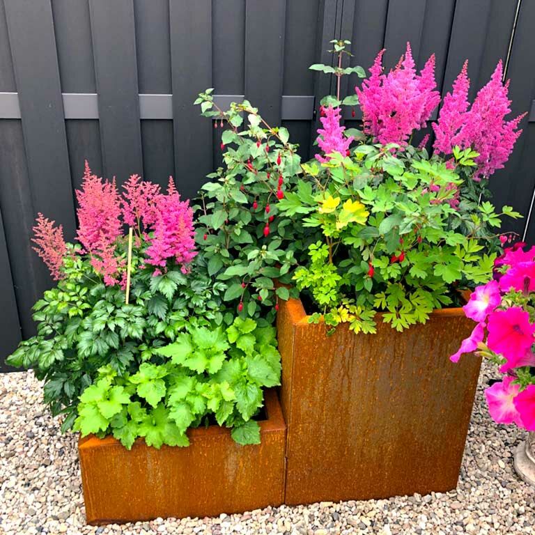 Corten steel planter Miami special II 80