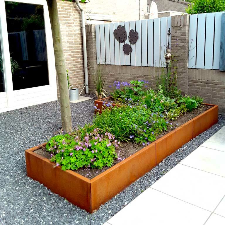 Corten steel planter Kansas 100