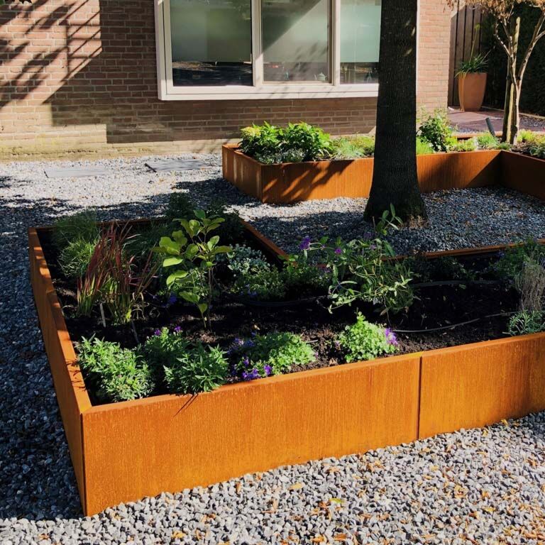 Corten steel planter Kansas 120