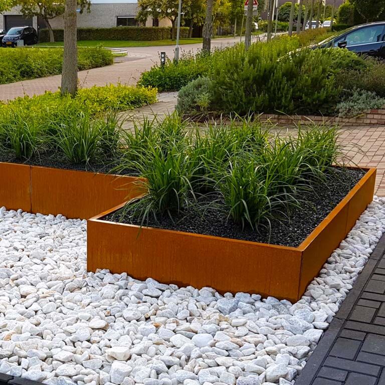 Corten steel planter Kansas 120