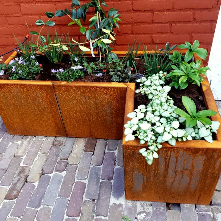 Corten steel planter Kansas 40