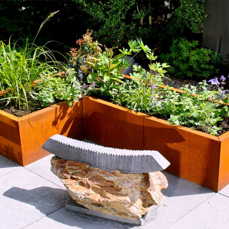 Corten steel planter Kansas 50