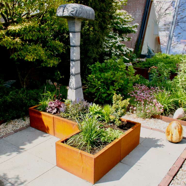 Corten steel planter Kansas 50