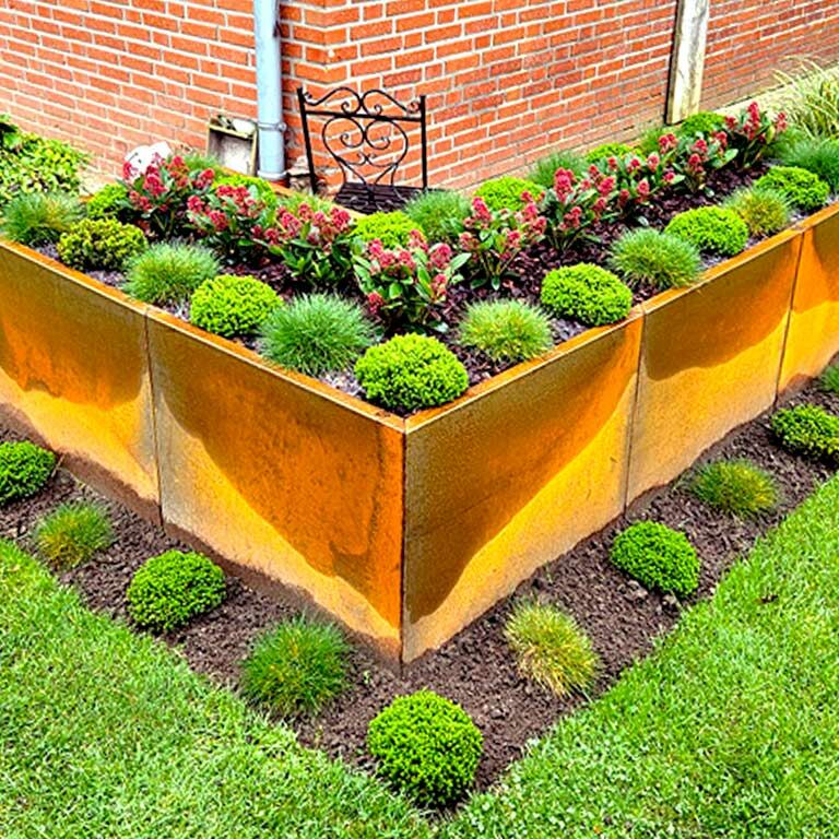 Corten steel planter Kansas 80