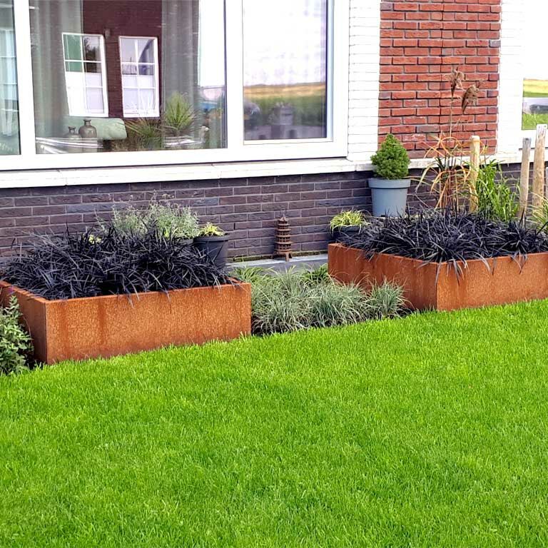 Corten steel planter Miami 100 x 100 cm
