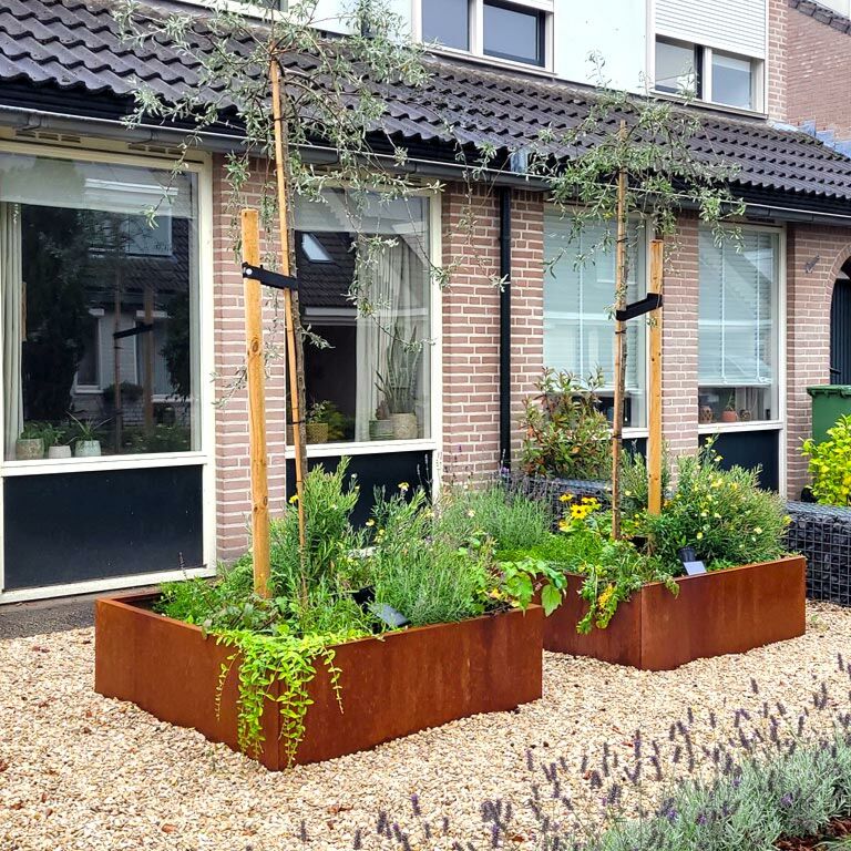 Corten steel planter Miami 120 x 120 cm