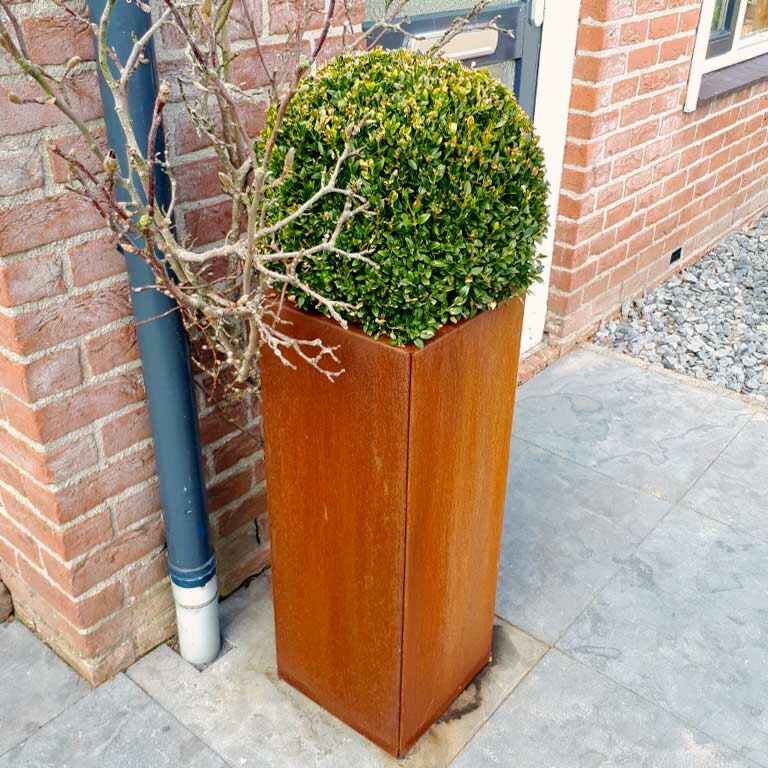 Corten steel planter Miami 30 x 30 cm