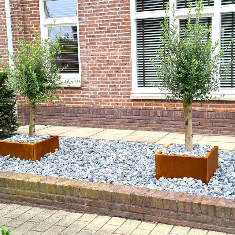 Corten steel planter Miami 60 x 60 cm