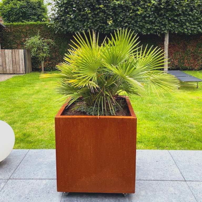 Corten steel planter Miami 70 x 70 cm