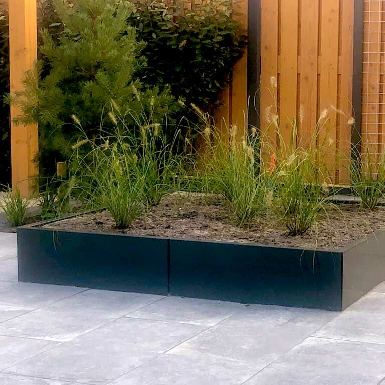 Powder coated steel planter Miami xxl 160 x 160 cm