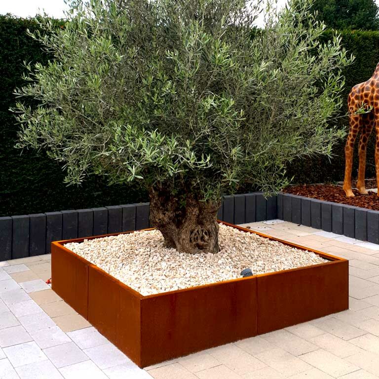 Corten steel planter Miami xxl 160 x 160 cm
