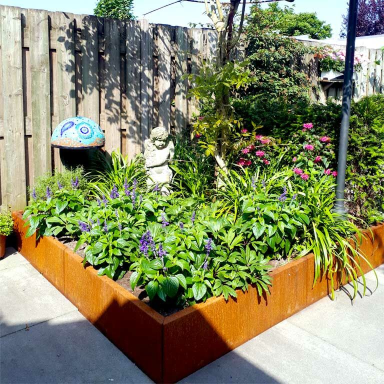 Corten steel planter Miami xxl 180 x 180 cm