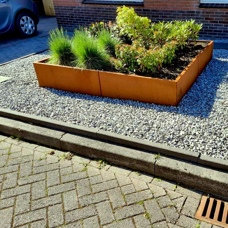 Corten steel planter Miami xxl 200 x 200 cm