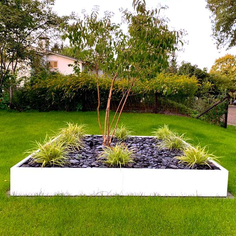 Powder coated steel planter Miami xxl 240 x 240 cm