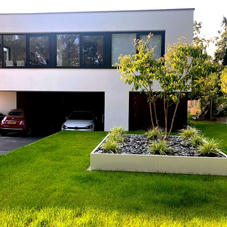 Powder coated steel planter Miami xxl 300 x 300 cm