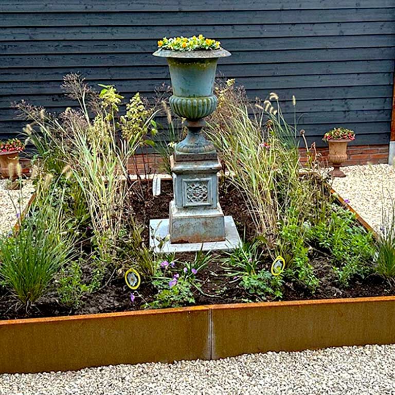 Corten steel planter Miami xxl 240 x 240 cm