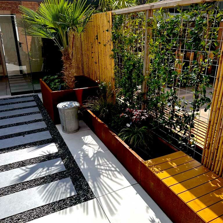 Corten steel planter Texas xxl 500 x 50 cm