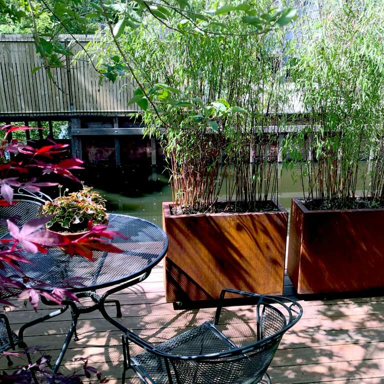 Corten steel planter Texas 30 x 80 cm