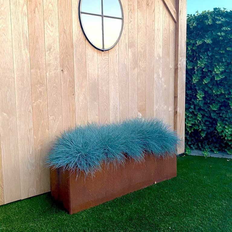 Corten steel planter Texas 40 x 120 cm
