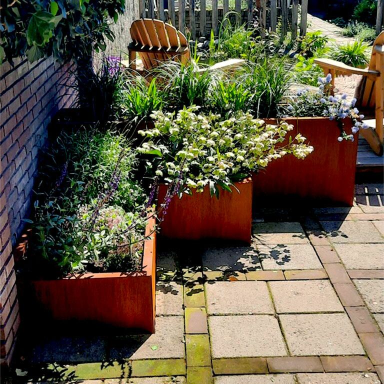 Corten steel planter Texas 40 x 50 cm