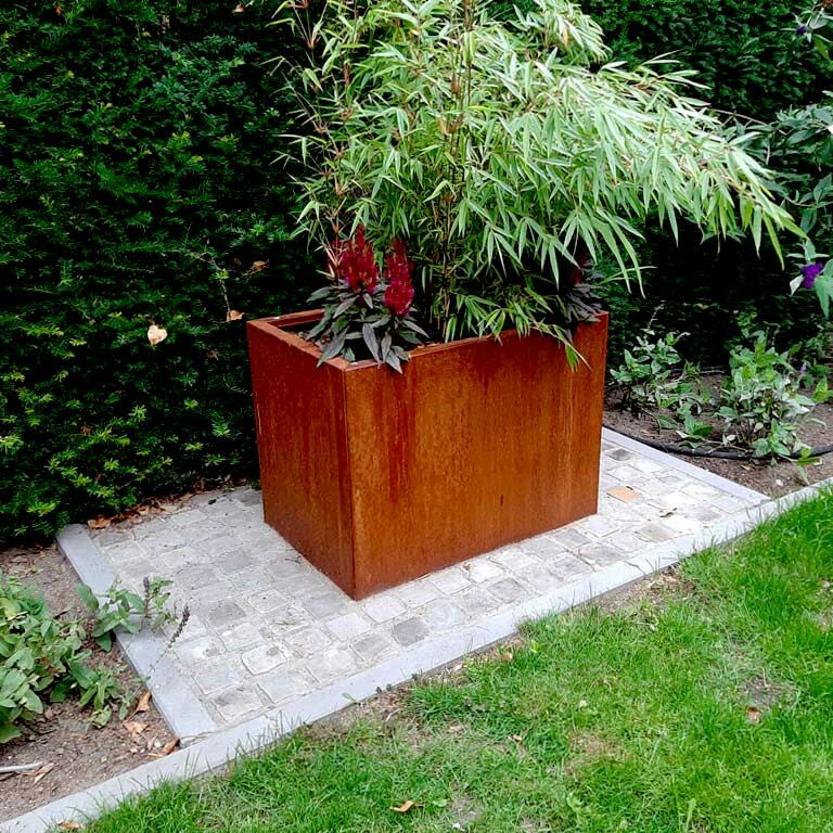 Corten steel planter Texas 50 x 80 cm