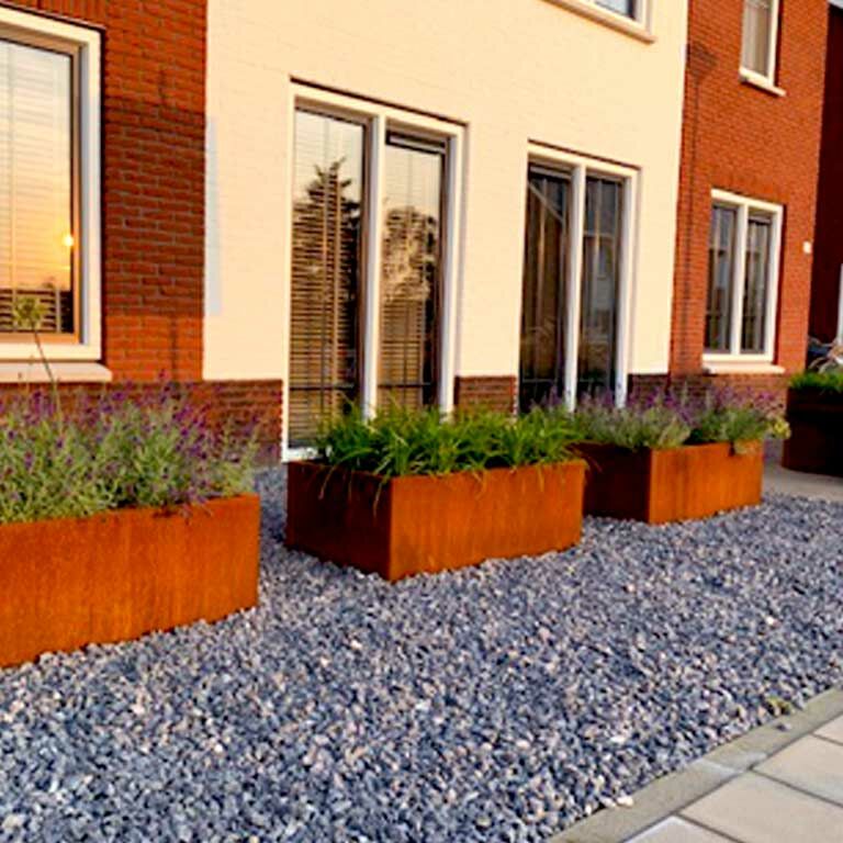 Corten steel planter Texas 60 x 120 cm