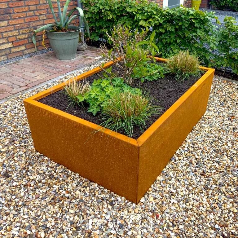 Corten steel planter Texas 80 x 120 cm