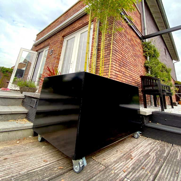 Powder coated steel planter Texas 40 x 60 cm