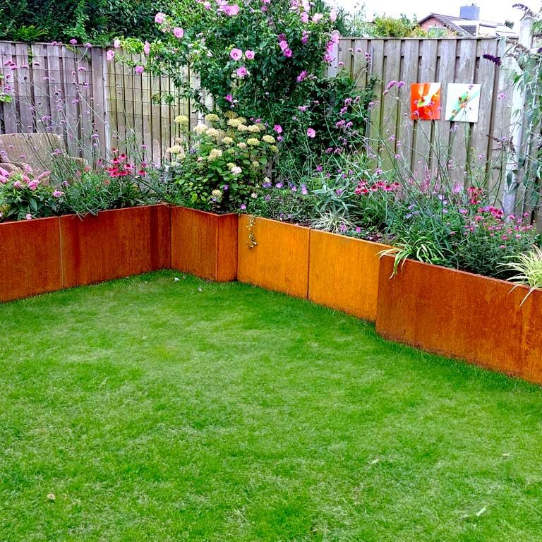 Corten steel planter Texas xxl 200 x 60 cm