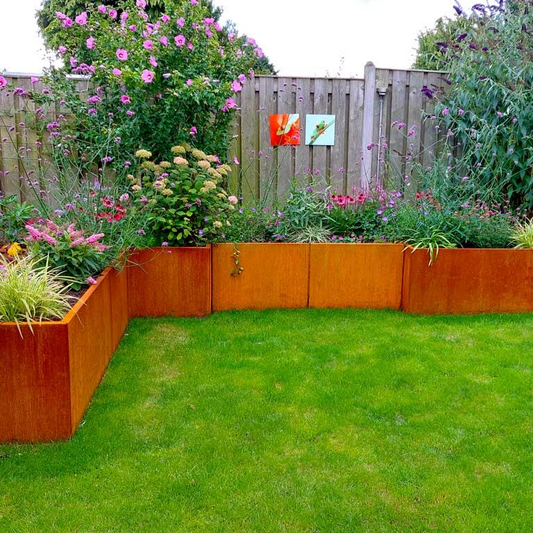 Corten steel planter Texas xxl 160 x 100 cm