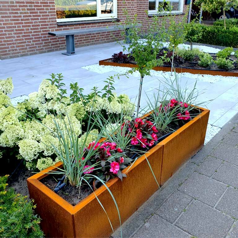 Corten steel planter Texas xxl 160 x 40 cm