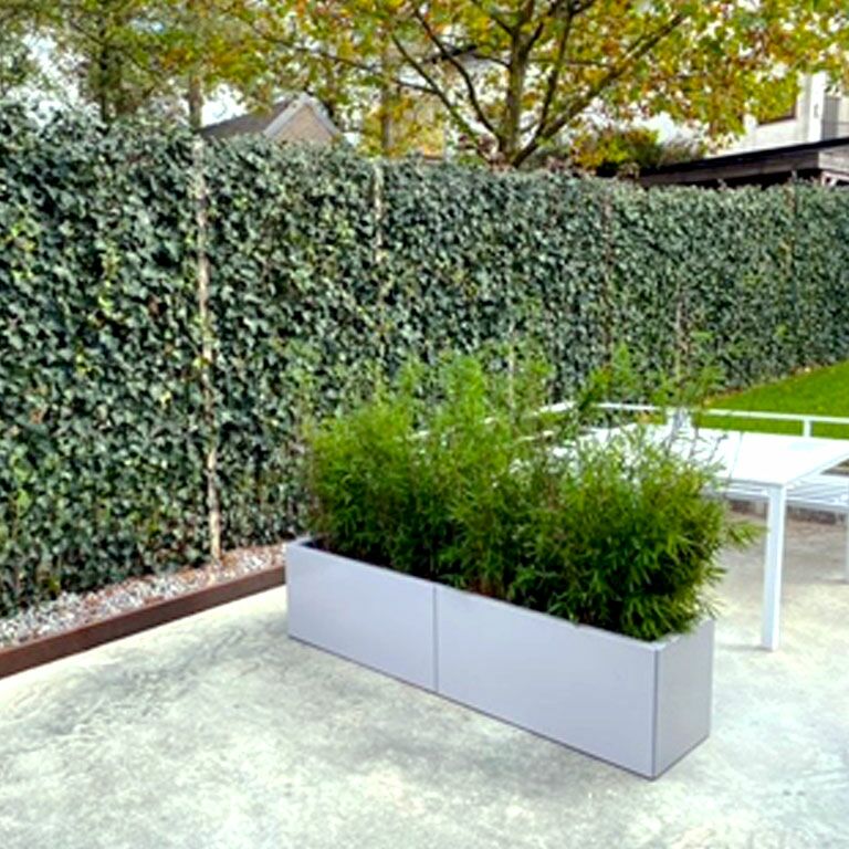 Powder coated steel planter Texas xxl 160 x 40 cm