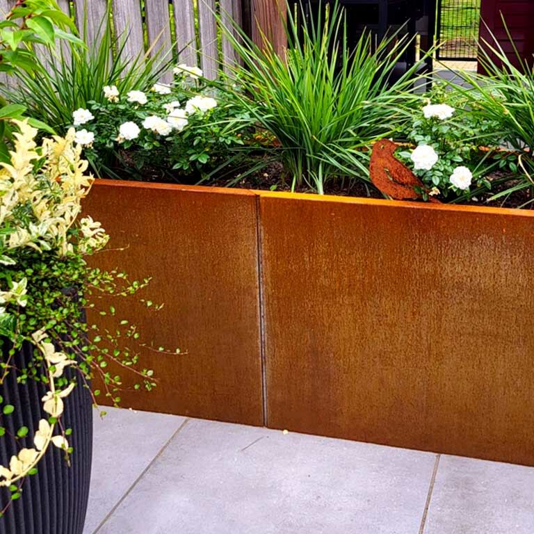 Corten steel planter Texas xxl 160 x 60 cm